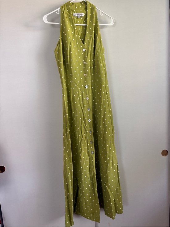 dressbarn Dresses & Skirts - dressbarn Lime Green Polka Dot Dress